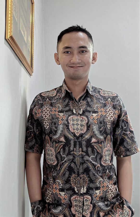 Adryan in a batik shirt
